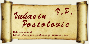 Vukašin Postolović vizit kartica